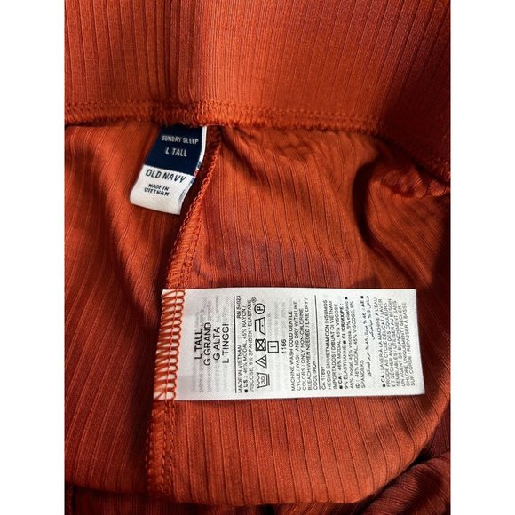 Old Navy Ribbed Dream High Waisted Orange Shorts Size Large Tall - Picture 7 of 7